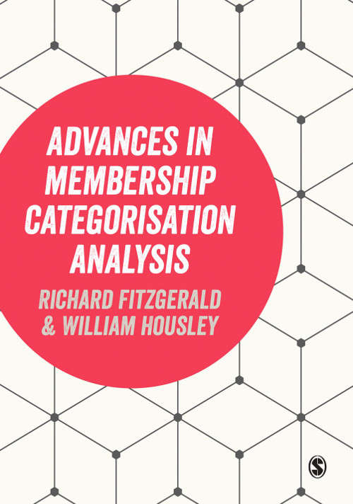 Book cover of Advances in Membership Categorisation Analysis