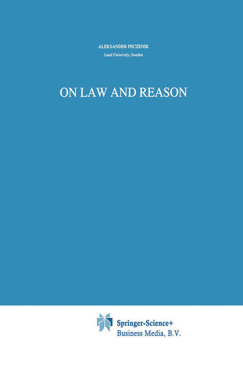 Book cover of On Law and Reason (Law and Philosophy Library #8)