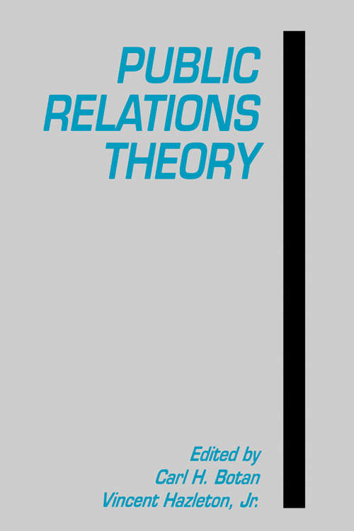 Book cover of Public Relations Theory