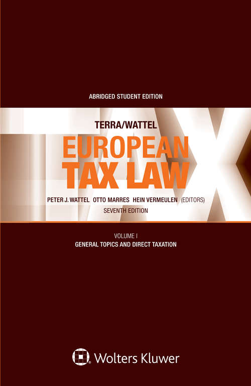Book cover of Terra/Wattel – European Tax Law: Volume I (Student edition) (7)
