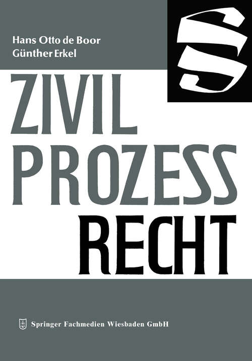 Book cover of Zivilprozeßrecht (2. Aufl. 1961) (Die Wirtschaftswissenschaften: No. 12 = Lfg. 29)