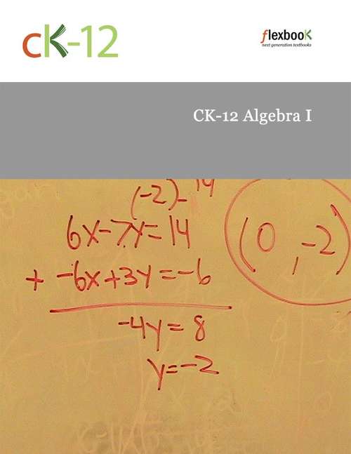 Book cover of CK-12 Algebra I