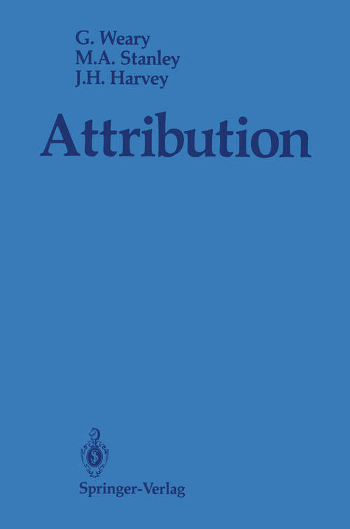 Book cover of Attribution (1989)
