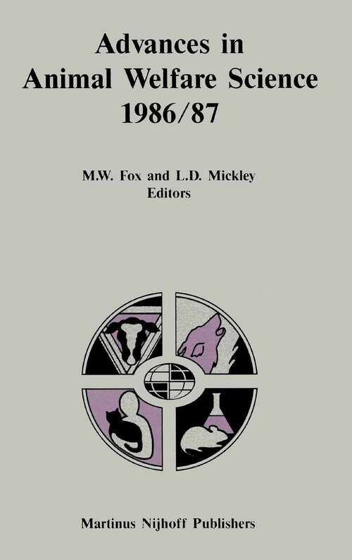 Book cover of Advances in Animal Welfare Science 1986/87 (1987) (Advances in Animal Welfare Science #3)