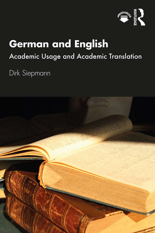 Book cover of German and English: Academic Usage and Academic Translation