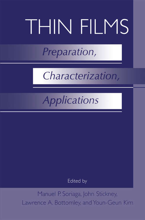 Book cover of Thin Films: Preparation, Characterization, Applications (2002)