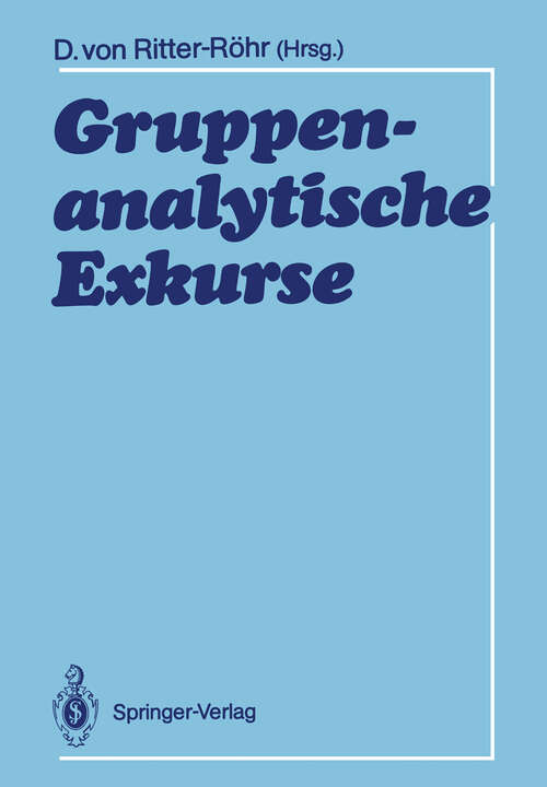 Book cover of Gruppenanalytische Exkurse (1988)