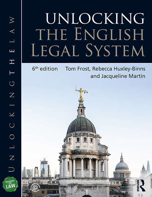 Book cover of Unlocking the English Legal System (6) (Unlocking the Law)