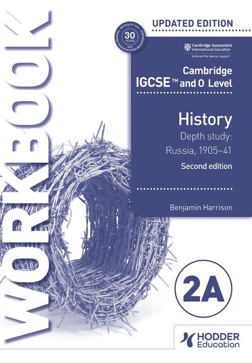 Book cover of Cambridge IGCSE and O Level History Workbook 2A - Depth study: Russia, 1905–41 2nd Edition