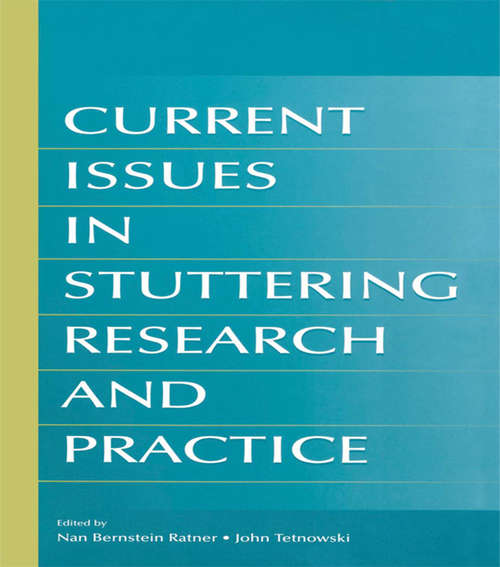Book cover of Current Issues in Stuttering Research and Practice