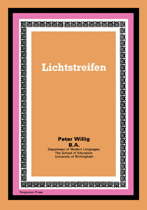 Book cover of Lichtstreifen: The Commonwealth and International Library: Pergamon Oxford German Division