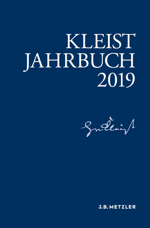 Book cover of Kleist-Jahrbuch 2019 (1. Aufl. 2019) (Kleist-Jahrbuch)