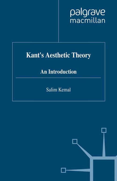 Book cover of Kant’s Aesthetic Theory: An Introduction (2nd ed. 1997)