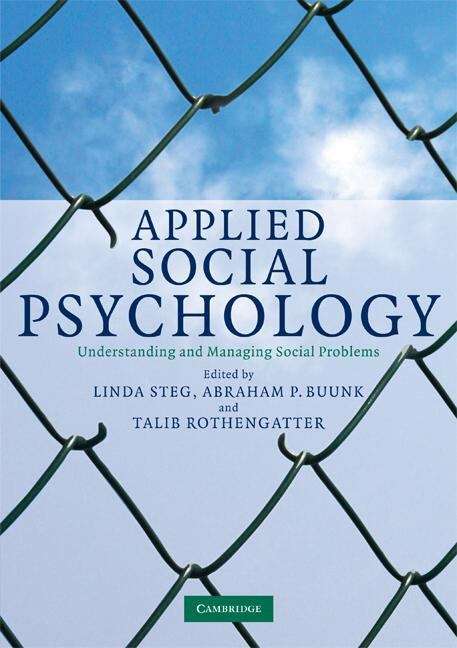 Book cover of Applied Social Psychology: Understanding And Managing Social Problems (PDF)