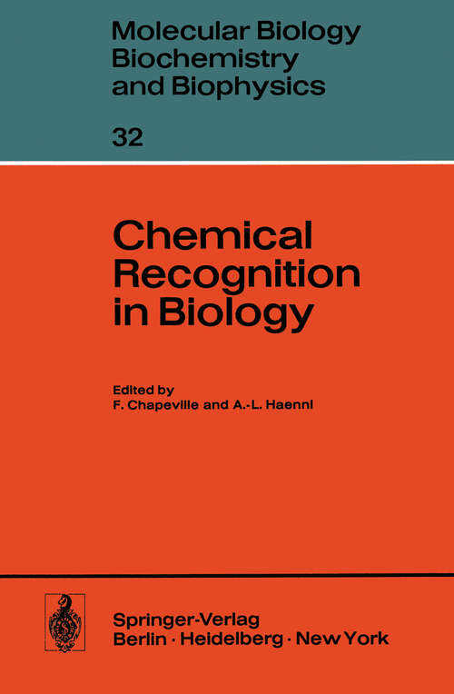 Book cover of Chemical Recognition in Biology (1980) (Molecular Biology, Biochemistry and Biophysics   Molekularbiologie, Biochemie und Biophysik #32)