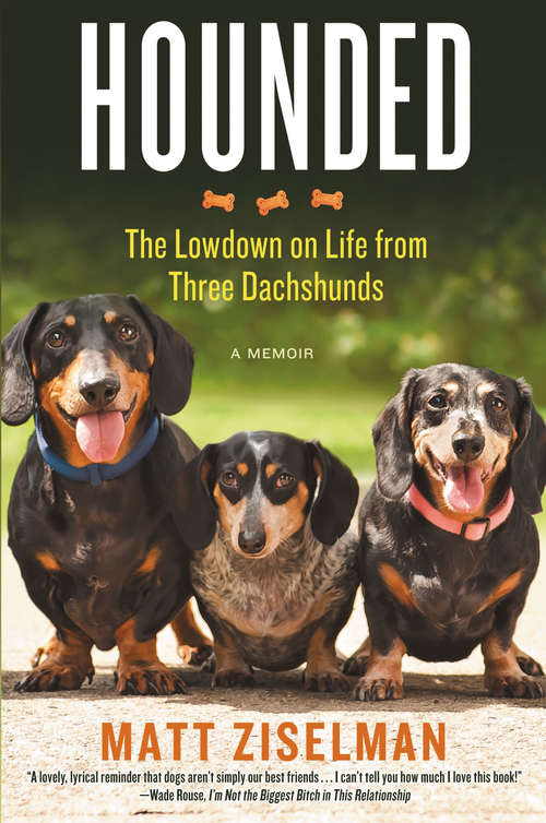 Book cover of Hounded: The Lowdown on Life from Three Dachshunds