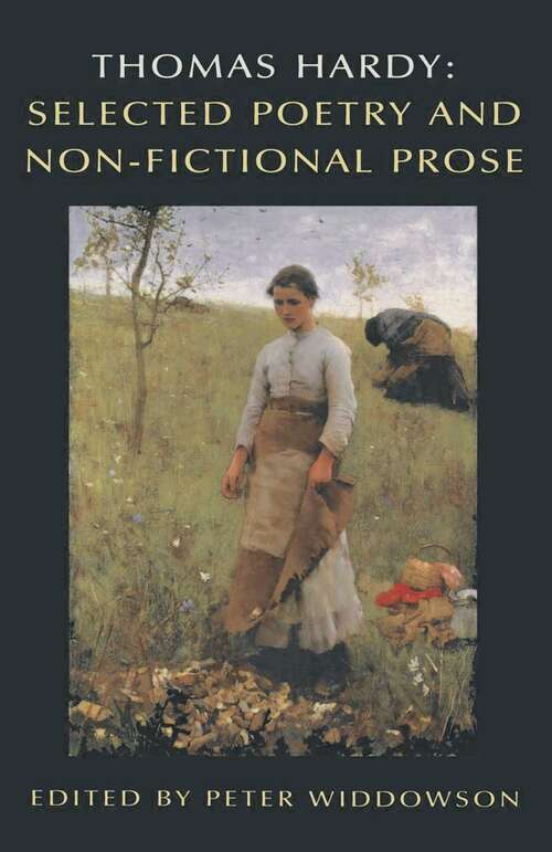 Book cover of Thomas Hardy: Selected Poetry and Non-Fictional Prose (1st ed. 1997)