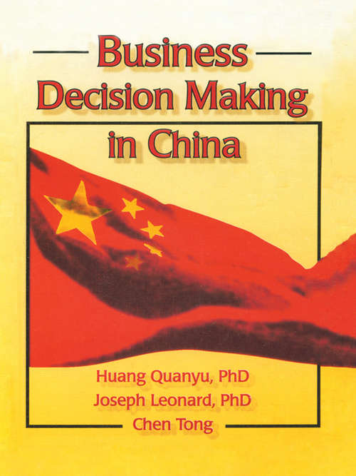Book cover of Business Decision Making in China