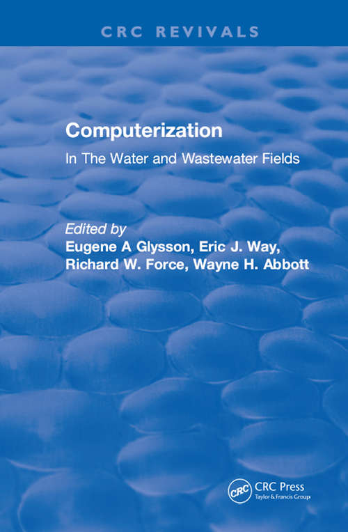 Book cover of Computerization: In The Water and Wastewater Fields