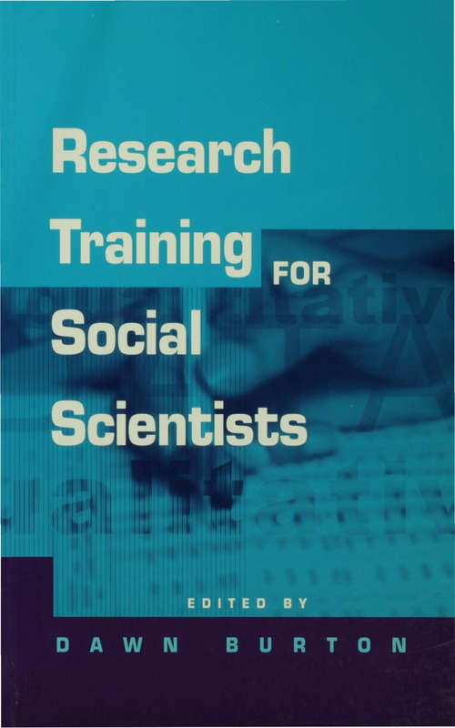 Book cover of Research Training for Social Scientists: A Handbook for Postgraduate Researchers (PDF)