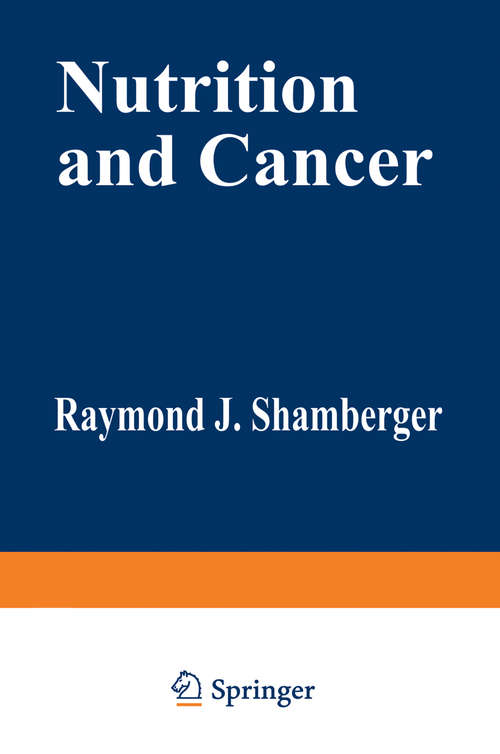 Book cover of Nutrition and Cancer (1984)
