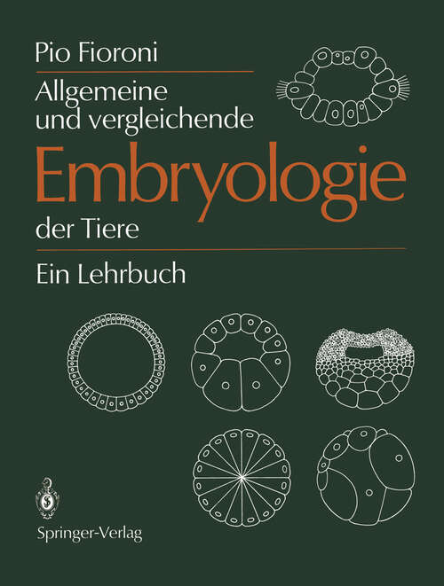 Book cover of Allgemeine und vergleichende Embryologie der Tiere: Ein Lehrbuch (1987)