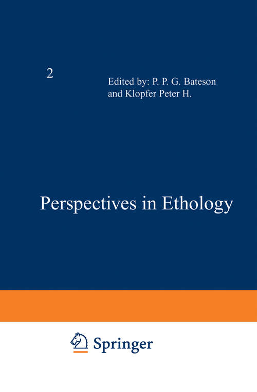 Book cover of Perspectives in Ethology: Volume 2 (1976) (Perspectives in Ethology)