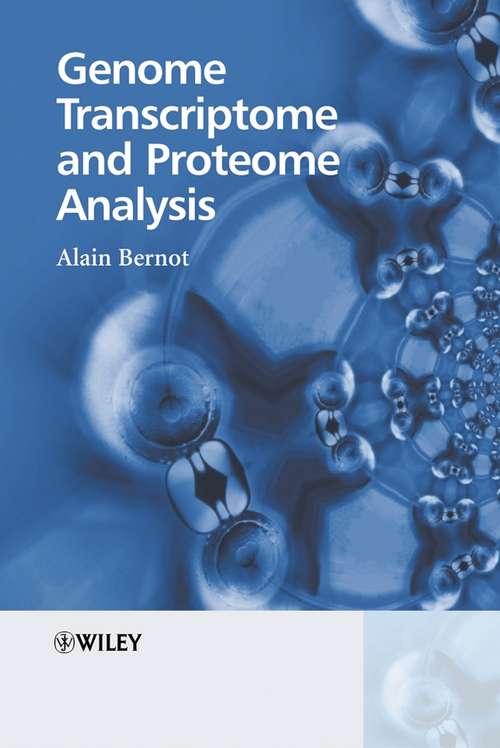 Book cover of Genome Transcriptome and Proteome Analysis