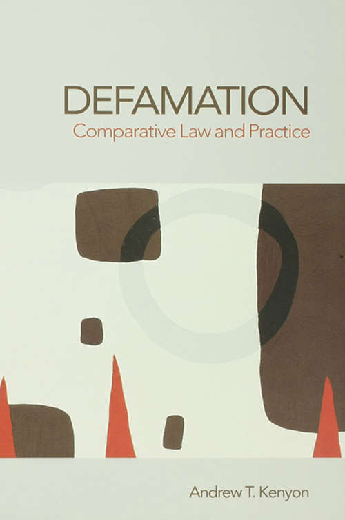 Book cover of Defamation: Comparative Law and Practice