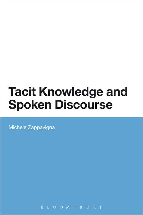 Book cover of Tacit Knowledge and Spoken Discourse