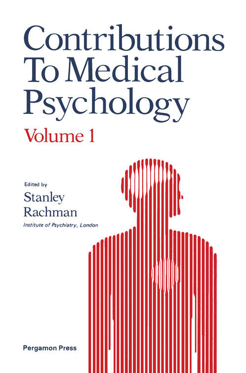 Book cover of Contributions to Medical Psychology