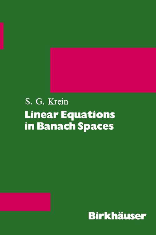 Book cover of Linear Equations in Banach Spaces (1982)