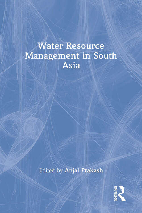 Book cover of Water Resource Management in South Asia