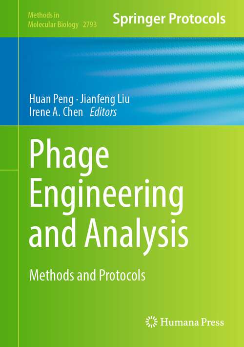 Book cover of Phage Engineering and Analysis