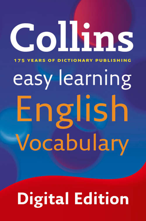 Book cover of Easy Learning English Vocabulary (ePub edition) (Collins Easy Learning English)