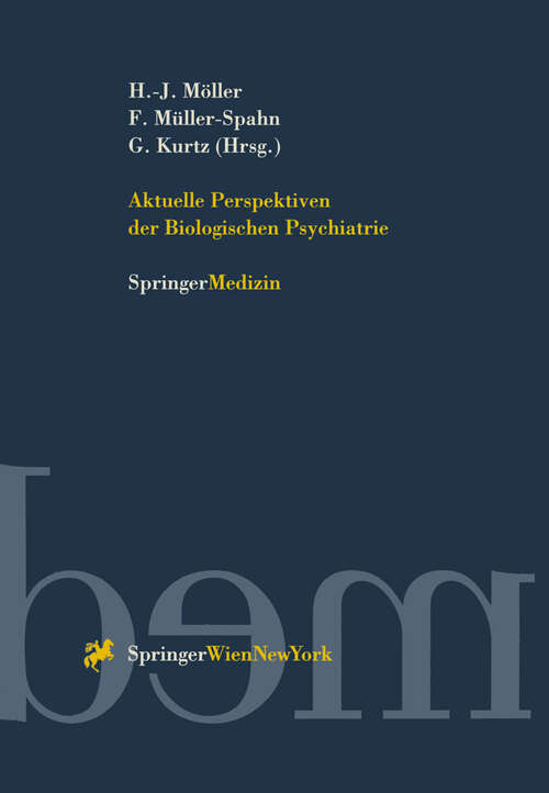 Book cover of Aktuelle Perspektiven der Biologischen Psychiatrie (1996)