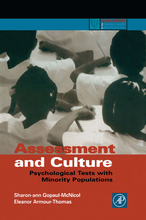 Book cover of Assessment and Culture: Psychological Tests with Minority Populations (ISSN)