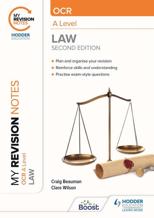 Book cover of My Revision Notes: OCR A Level Law Second Edition