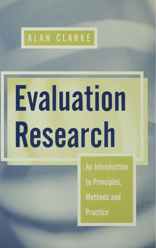 Book cover of Evaluation Research: An Introduction to Principles, Methods and Practice (PDF)