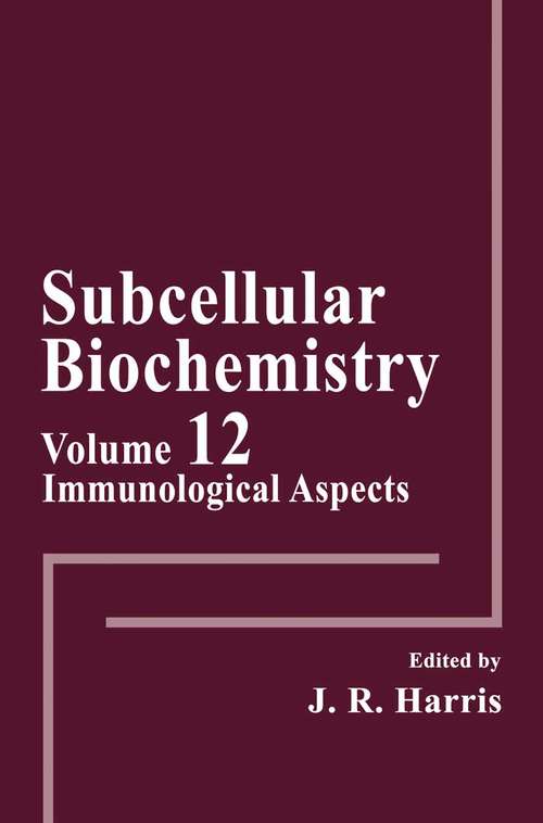 Book cover of Immunological Aspects (1988) (Subcellular Biochemistry #12)