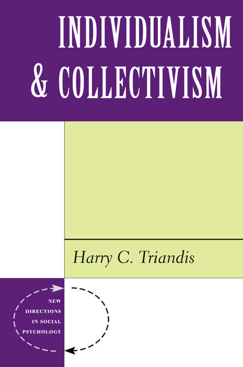 Book cover of Individualism And Collectivism: Theory, Method, And Applications (Cross-cultural Research And Methodology Ser.: Vol. 18)