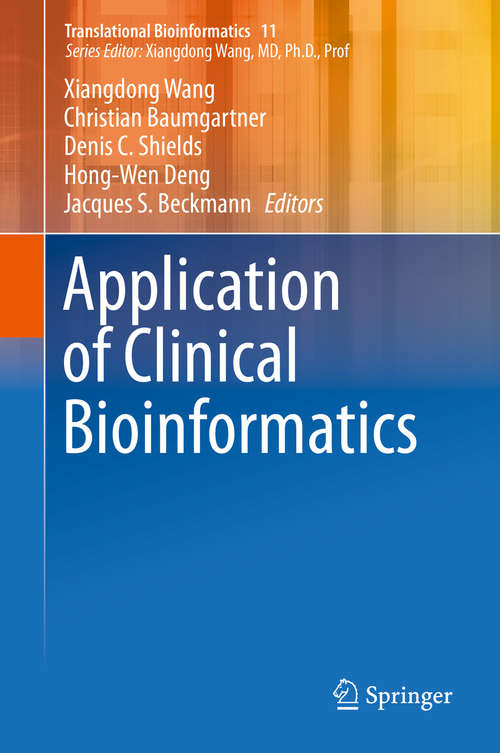 Book cover of Application of Clinical Bioinformatics (1st ed. 2016) (Translational Bioinformatics #11)