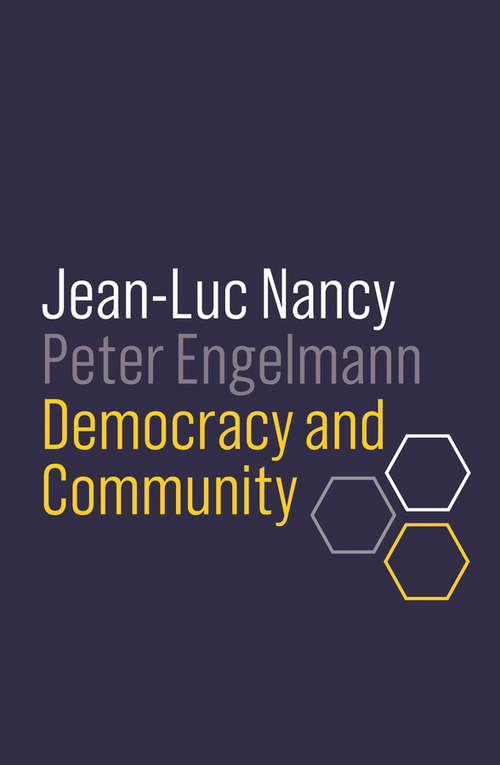 Book cover of Democracy and Community