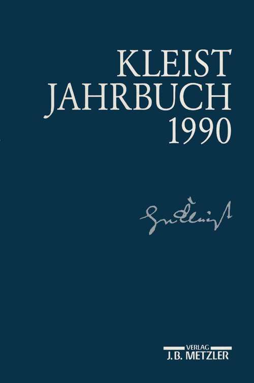 Book cover of Kleist-Jahrbuch 1990 (1. Aufl. 1991)
