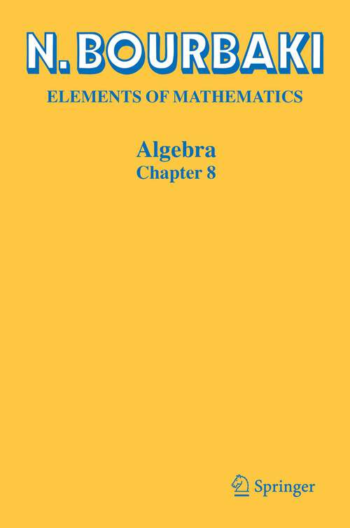 Book cover of Algebra: Chapter 8 (1st ed. 2022)