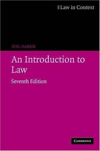 Book cover of An Introduction to Law (Seventh Edition) (PDF)