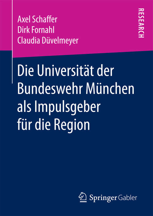 Book cover of Die Universität der Bundeswehr München als Impulsgeber für die Region