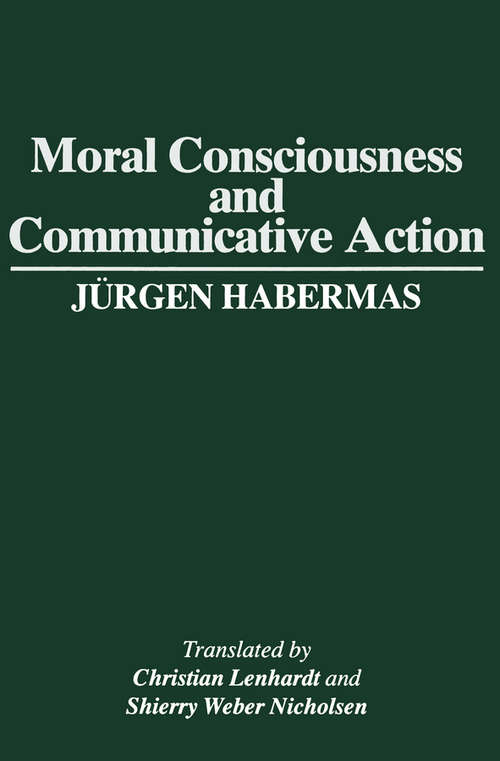 Book cover of Moral Consciousness and Communicative Action