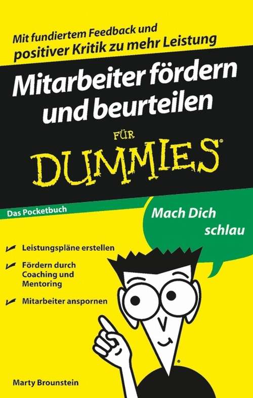 Book cover of Mitarbeiter fördern und beurteilen für Dummies Das Pocketbuch