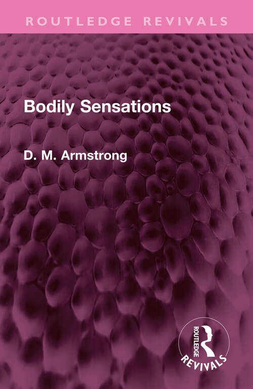 Book cover of Bodily Sensations (Routledge Revivals)